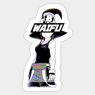 WAIFU (GLITCH) - SAD JAPANESE ANIME AESTHETIC Sticker